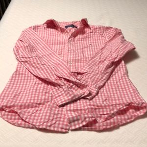 Pink checked dress shirt